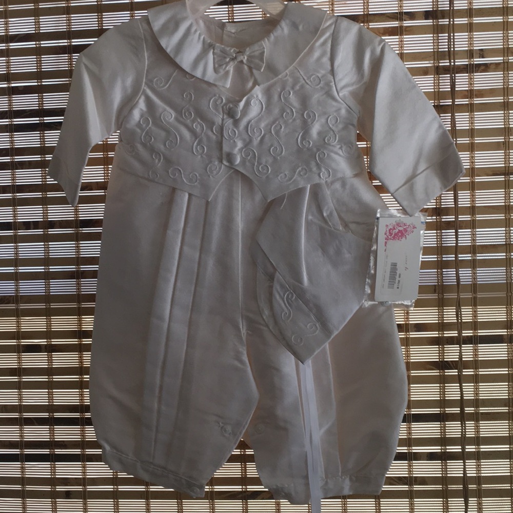Boys Baptism/Christening/Wedding Suit & Hat